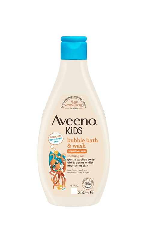 Aveeno Kids Bubble Bath & Wash For Sensitive Skin 250ml