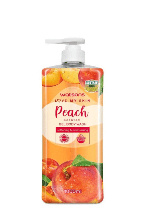 Watsons Love My Skin Peach Scented Gel Body Wash 1000ml